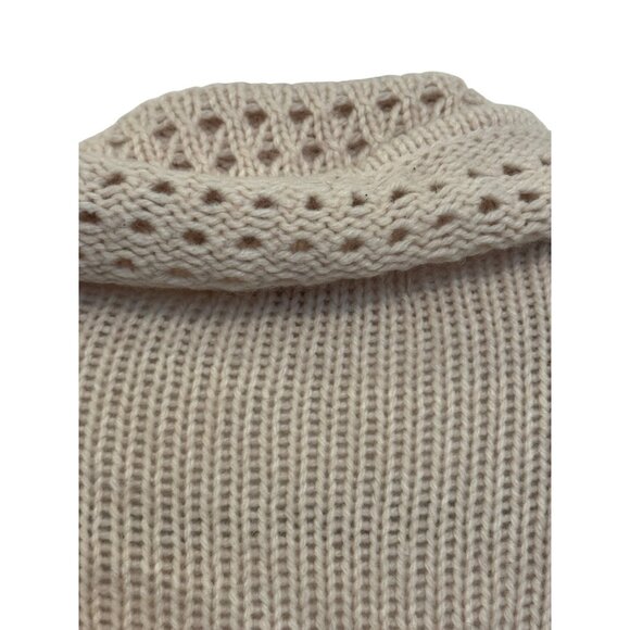 Michael Kors Knit Cardigan Women’s S Neutral Beige Wool Blend Open Front - Picture 3 of 7